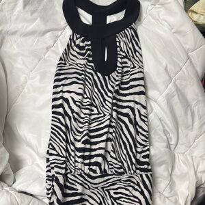Zebra Print Halter top